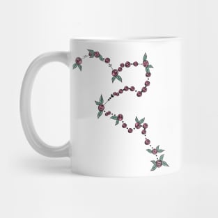 Eridanus Constellation Roses and Hearts Doodle Mug